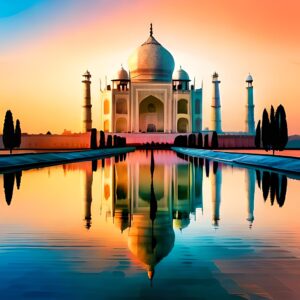 Taj Mahal Sunset